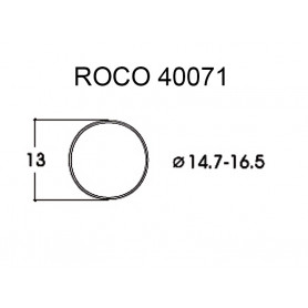 10x bandages de roue Ø14.7 à 16.5 mm - HO - ROCO 40071