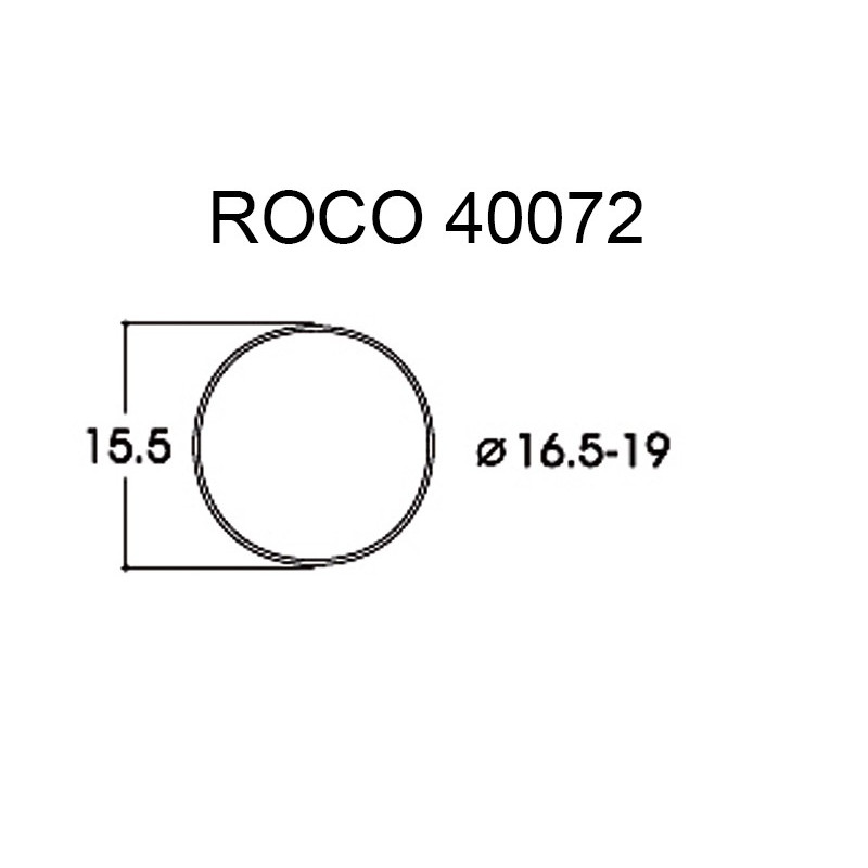 10x bandages de roue Ø16.5 à 19 mm - HO - ROCO 40072