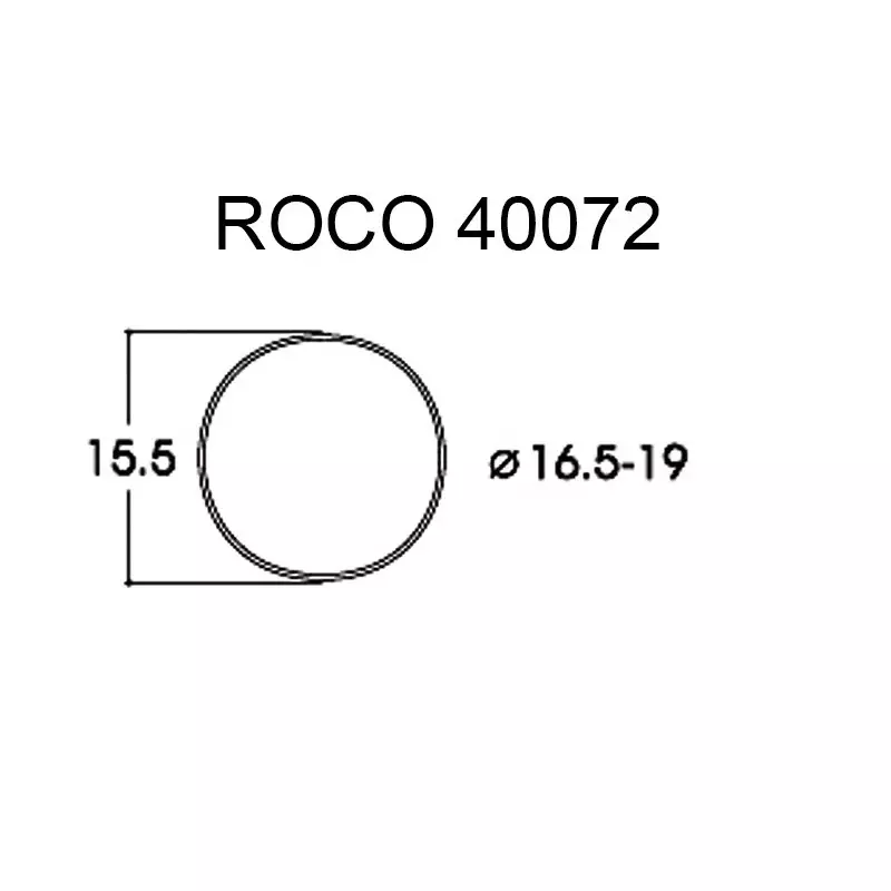 10x bandages de roue Ø16.5 à 19 mm - HO - ROCO 40072