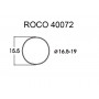 10x bandages de roue Ø16.5 à 19 mm - HO - ROCO 40072