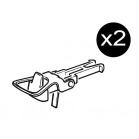 2x attelages à boucle normalisés NEM 362 - HO - ROCO 40243