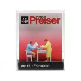 Couple au petit déjeuner - HO 1/87 - PREISER 28116
