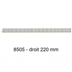 1x rail droit 220 mm - échelle Z 1/220 - Marklin 8505