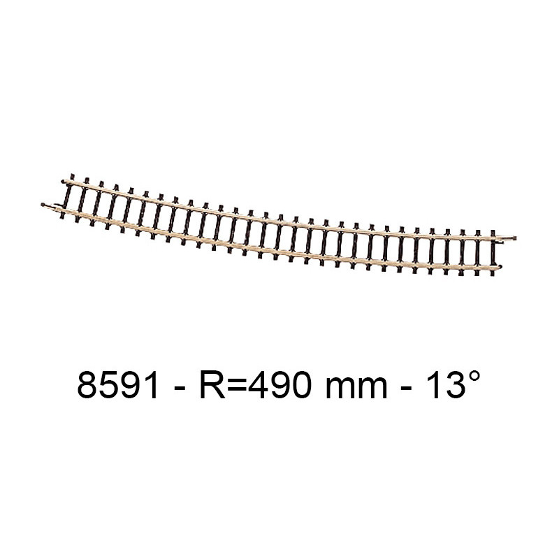 1x rail courbe rayon 490mm 13° - échelle Z 1/220 - Marklin 8591