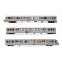 3x voitures RIB 70, livrée originale, ép. IV - SNCF - HO 1/87 - JOUEF HJ4150