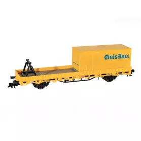 Wagon avec support pour MFS 100 et conteneur GleisBau - HO 1/87 - KIBRI 26264