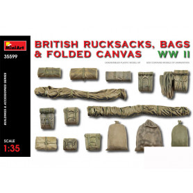 Set de sacs et paquetages de chars britanniques WWII - échelle 1/35 - MINIART 35599