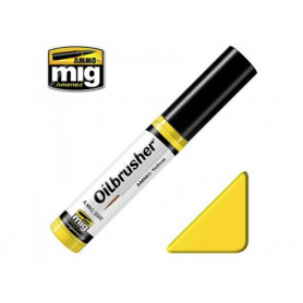 Oilbrusher jaune - peinture à l'huile avec applicateur 10 ml - MIG 3502