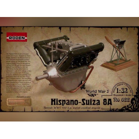 Maquette moteur Hispano Suiza 8A 150 h.p - 1/32 - RODEN 622