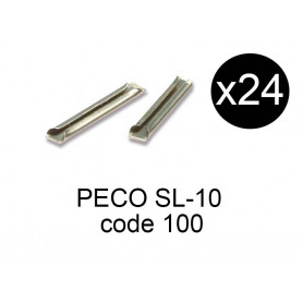 PECO SL-10 - 24x éclisses métalliques code 100 - HO
