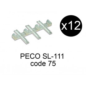 Peco SL-111 - 12x éclisses isolantes échelle HO code 75