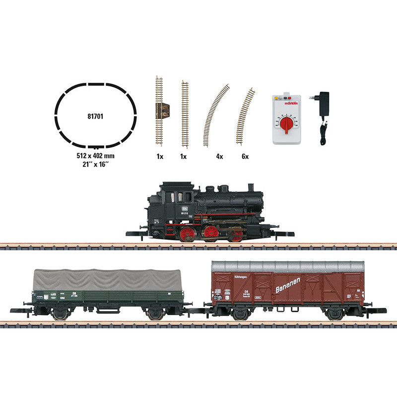 Coffret de départ train vapeur marchandises analogique - Z 1/220 - MARKLIN - 81701