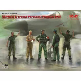 Pilotes et personnel au sol guerre du Vietnam - 1/48 - ICM 48087