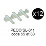 Peco SL-311- x12 éclisses isolantes échelle N code 80 et 55