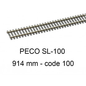 PECO SL-100 - Rail flexible 914 mm traverses bois code 100 - HO