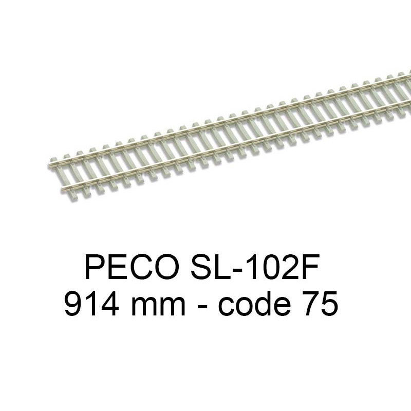 PECO SL-102F - Rail flexible 914 mm traverses béton code 75 - HO