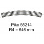 Piko 55214 - Voie A - rail courbe R4 546mm - HO