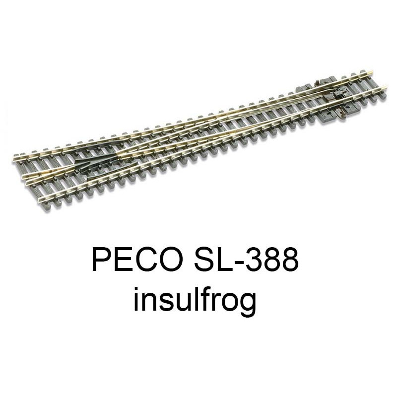 PECO SL-388 - Aiguillage droit à droite 8° Insulfrog échelle N