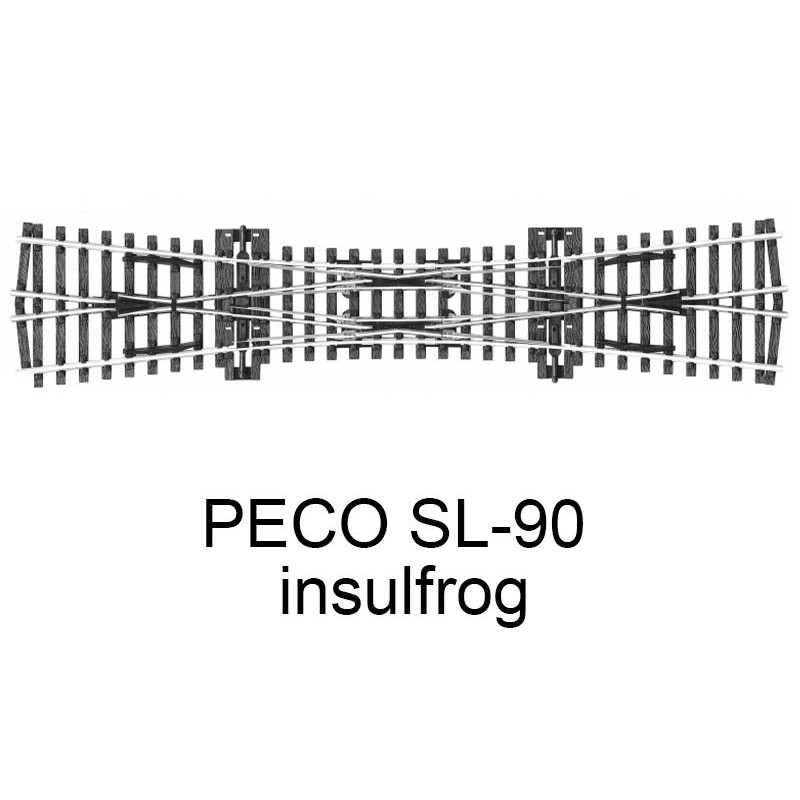 PECO SL-90 - traversée jonction double (TJD) insulfrog 12° code 100 échelle HO