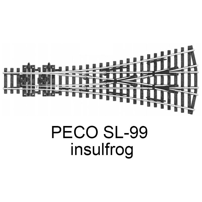PECO SL-99 - Aiguillage triple insulfrog 12° code 100 échelle HO
