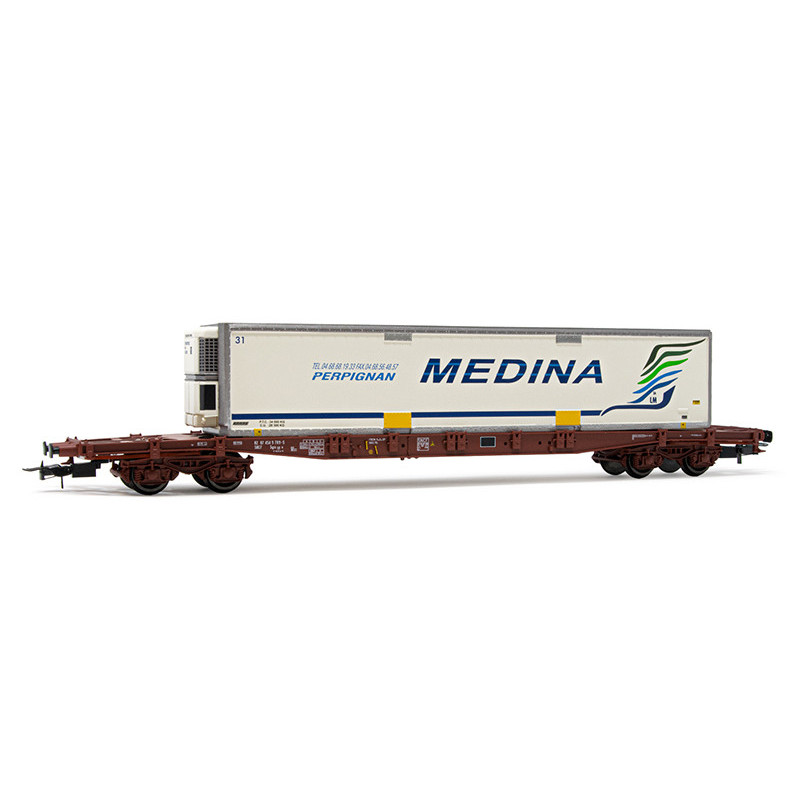 Porte-conteneur Sgss avec conteneur Medina ép. V - HO 1/87 - JOUEF HJ6211