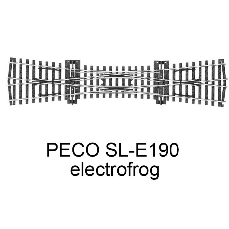 PECO SL-E190 - Traversée jonction double (TJD) electrofrog code 75 échelle HO