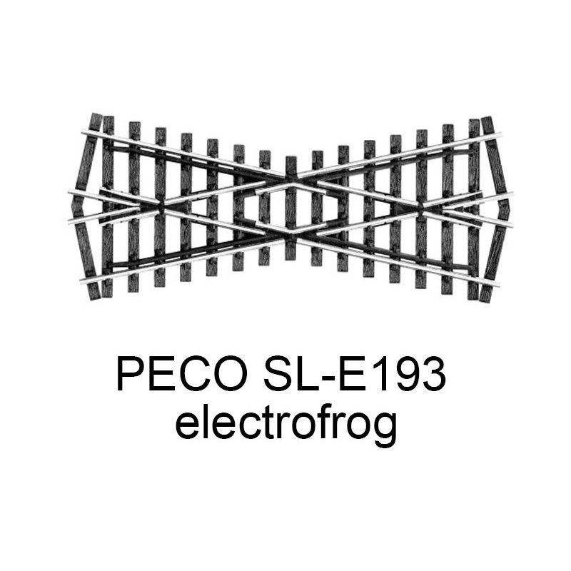 PECO SL-E193 - Croisement court 24° electrofrog code 75 échelle HO