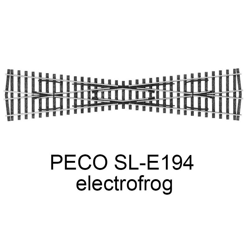 PECO SL-E194 - Croisement long 12° electrofrog code 75 échelle HO