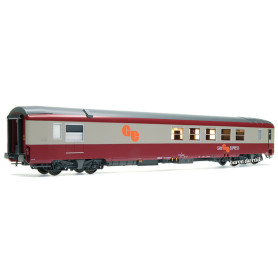 Voiture gril Express Logo GE orange SNCF ép. IV - HO 1/87 - LS Models 40159