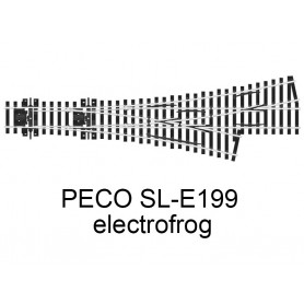PECO SL-E199 - Aiguillage triple 12° code 75 échelle HO