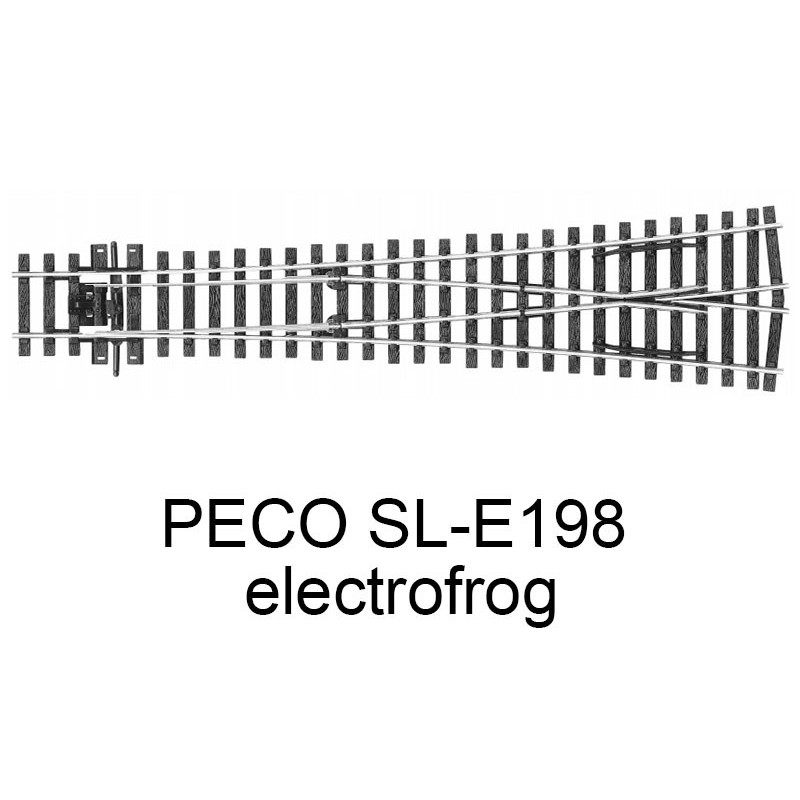 PECO SL-E198 - Aiguillage symétrique long 12° code 75 échelle HO