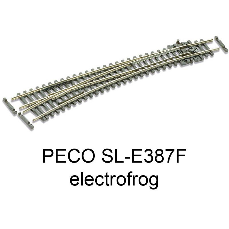 PECO SL-E387F - Aiguillage courbe à gauche 10° electrofrog code 55 échelle N