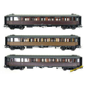 3x Voitures métallisées PLM A7, B8, A3B4 Ep.II HO 1/87 - REE VB-449