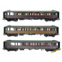 3x Voitures métallisées PLM A7, B8, A3B4 Ep.II HO 1/87 - REE VB-449