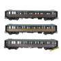 3x Voitures métallisées PLM A7, B8, A3B4 Ep.II HO 1/87 - REE VB-449
