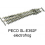 PECO SL-E392F - Aiguillage court à gauche 10° electrofrog code 55 échelle N