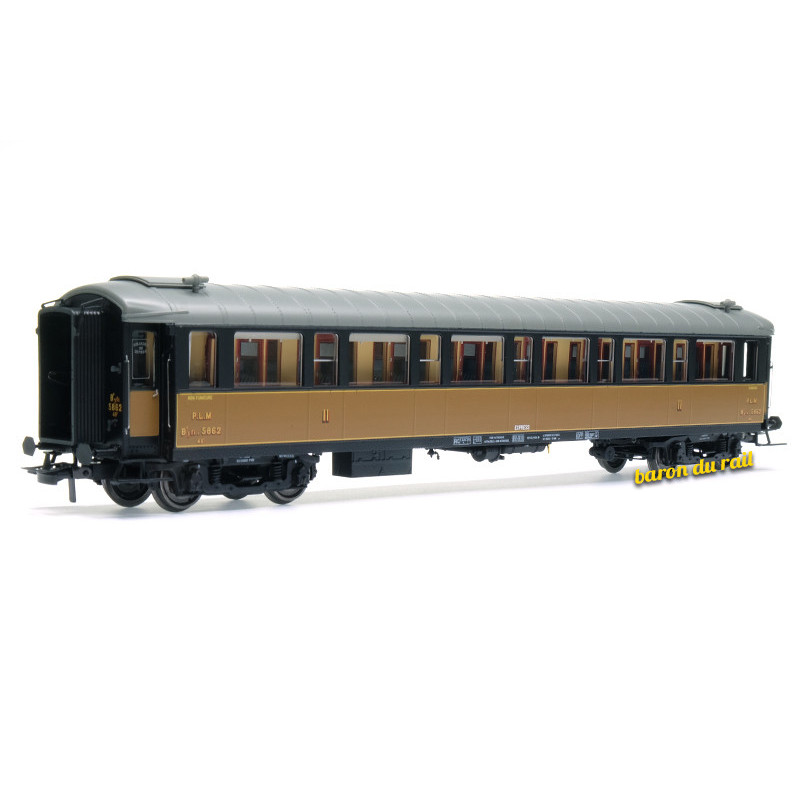 Voiture Métallisée B8 N°5862, PLM Ep.II HO 1/87 - REE VB-452