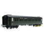 Voiture Métallisée Ex-PLM, A3B4, vert 306, SNCF Ep.IIIa HO 1/87 - REE VB-453