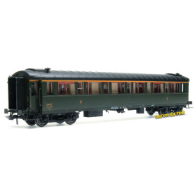 Voiture Métallisée Ex-PLM, A7, vert 306, SNCF Ep.IIIb HO 1/87 - REE VB-454
