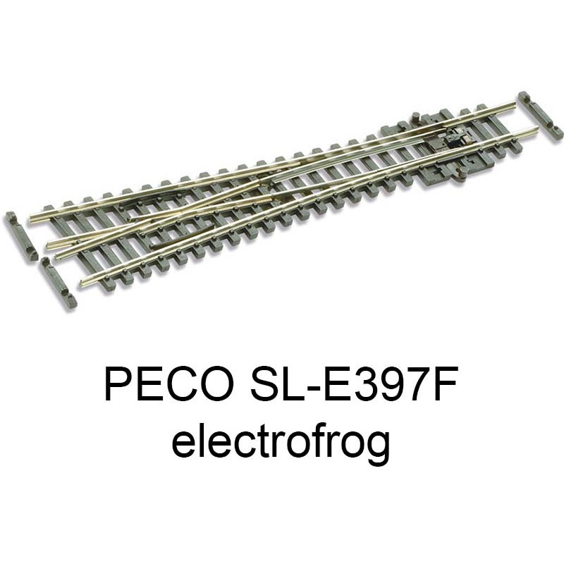 PECO SL-E397F - Aiguillage symétrique 10° electrofrog code 55 échelle N