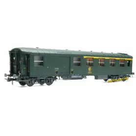 Voiture Métallisée Ex-PLM, A4D, feux, vert 301, SNCF Ep.IV, HO 1/87 - REE VB-461