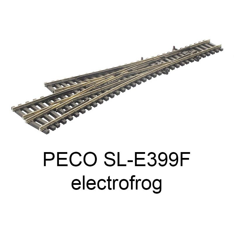 PECO SL-E399F - Aiguillage triple 10° electrofrog code 55 échelle N