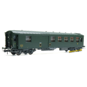 Voiture Métallisée Ex-PLM, B4D, vert 301, SNCF Ep.III D HO 1/87 - REE VB-464
