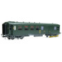 Voiture Métallisée Ex-PLM, B4D, feux, vert 301, SNCF Ep.IV HO 1/87 - REE VB-465