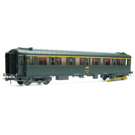 Voiture Métallisée Ex-PLM, A7, vert 301, SNCF Ep.IV HO 1/87 - REE VB-468