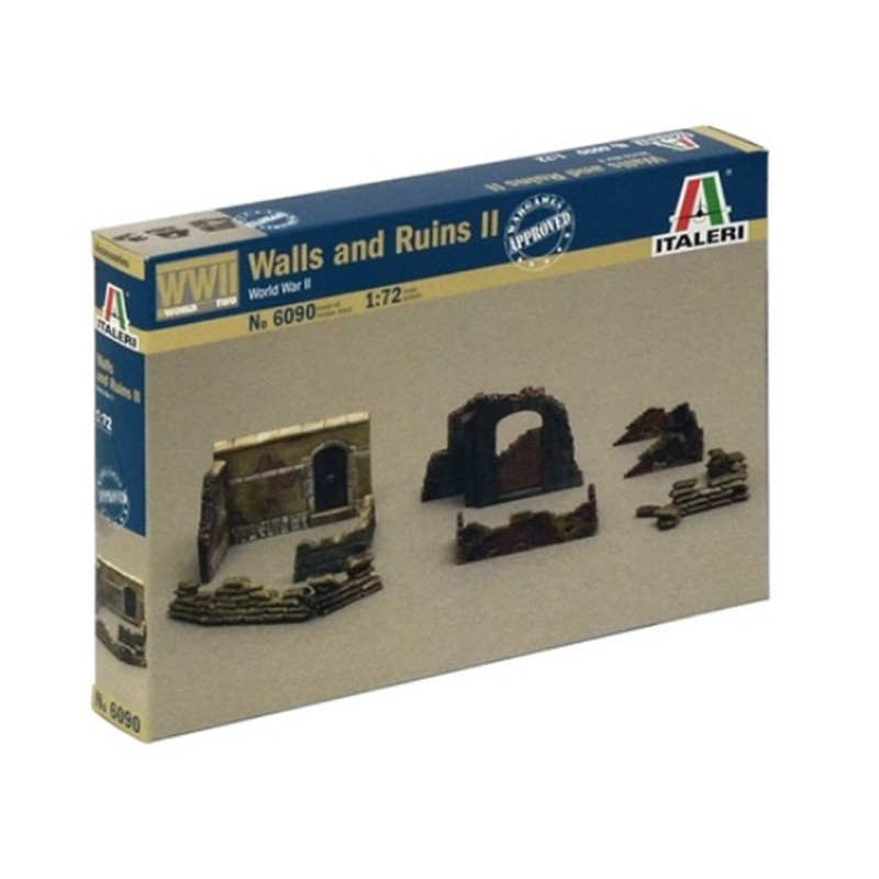 Décor de ruines et murs - WWII - 1/72 - ITALERI 6090
