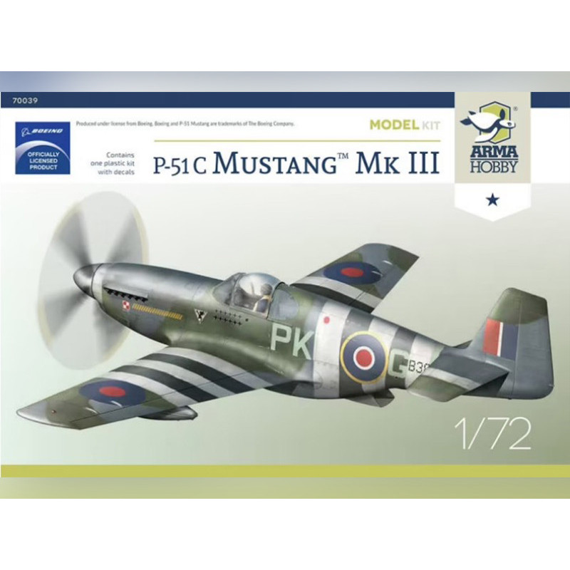 P-51C Mustang Mk.III - échelle 1/72 - ARMA HOBBY 70039