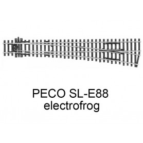 PECO SL-E88 - Aiguillage à droite 12° grand rayon code 100 échelle HO