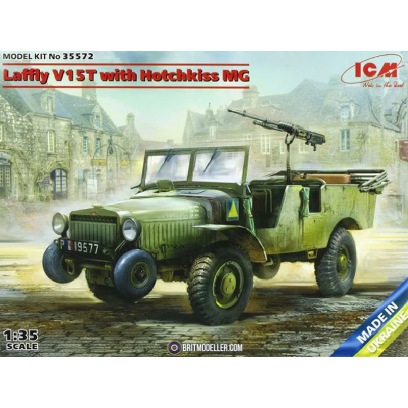 Laffly V15T avec mitrailleuse Hotchkiss, WWII - échelle 1/35 - ICM 35572