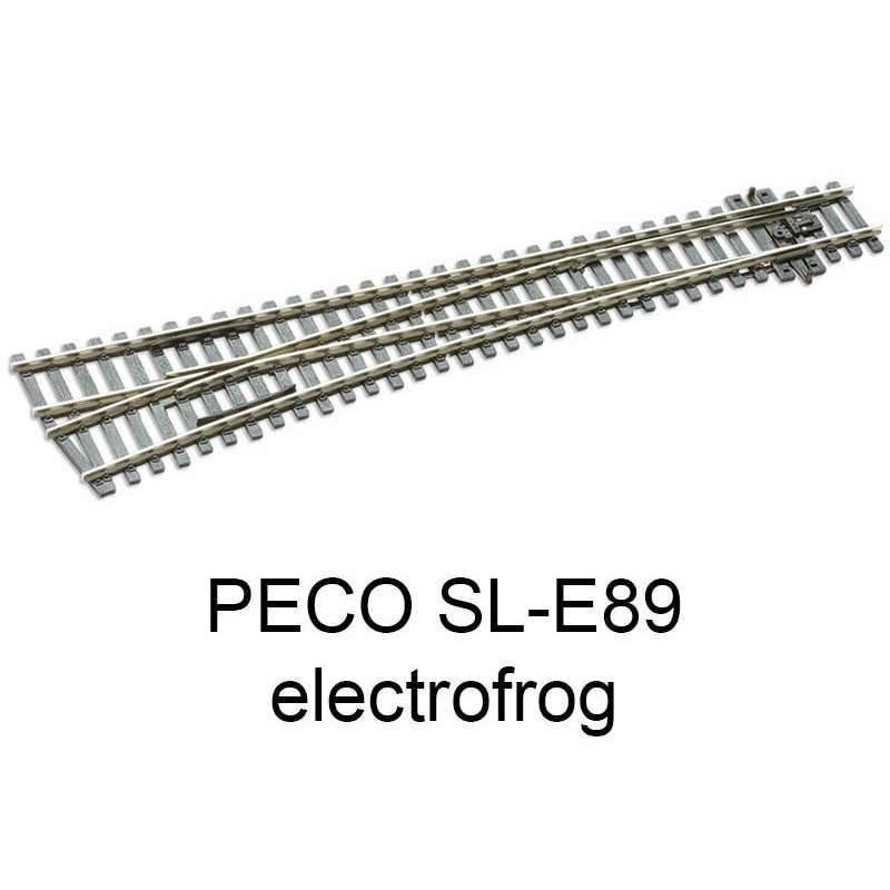 PECO SL-E89 - Aiguillage à gauche 12° grand rayon code 100 échelle HO